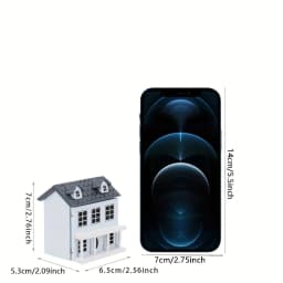 Mini Furniture Pink Blue Wall Grey Top Cute Pocket Villa Small House Mini Furniture Set Perfect Doll House Accessories