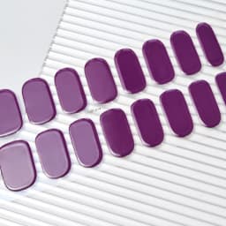 16Tips Semi-Cured Gel Nail Sticker Pure Color UV/LED Lamp Gel Nail Polish Wraps Long-Lasting Full Cover Gel Sticker Nail Decor##
