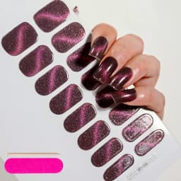 16Tips Semi-Cured Gel Nail Sticker Pure Color UV/LED Lamp Gel Nail Polish Wraps Long-Lasting Full Cover Gel Sticker Nail Decor##