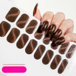 16Tips Semi-Cured Gel Nail Sticker Pure Color UV/LED Lamp Gel Nail Polish Wraps Long-Lasting Full Cover Gel Sticker Nail Decor##