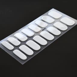 16Tips Semi-Cured Gel Nail Sticker Pure Color UV/LED Lamp Gel Nail Polish Wraps Long-Lasting Full Cover Gel Sticker Nail Decor##