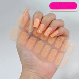 16Tips Semi-Cured Gel Nail Sticker Pure Color UV/LED Lamp Gel Nail Polish Wraps Long-Lasting Full Cover Gel Sticker Nail Decor##
