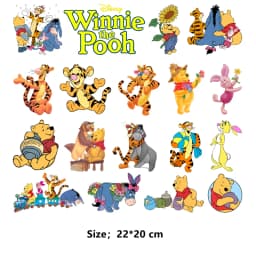 Winnie the Pooh small size Clothing thermoadhesive patches Sticker on clothes heat transfer vinyl Ironing applications