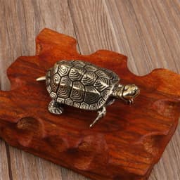 Pure Copper Turtle Statue Vintage Brass Tortoise Figurines Desktop Feng Shui Ornament Miniatures Antique Tea Pet Crafts Gifts