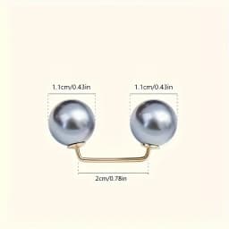 8PCS pearl non-slip safety pins Dress brooch decoration dress waist fastening pins collar adjustment scarf safety fashion