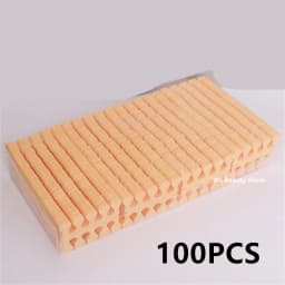 Wholesale 100/200/500pcs Beige Sponge Finger Toe Separators Nail Polish Separators Manicure Pedicure Nail Art Tool Feet Care
