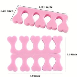 Wholesale 100/200/500pcs Beige Sponge Finger Toe Separators Nail Polish Separators Manicure Pedicure Nail Art Tool Feet Care