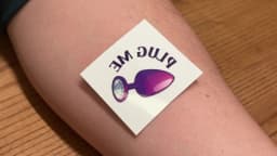 QBBC English Letter Cuckold Temporary Tattoos, Adult Waterproof Sticker.