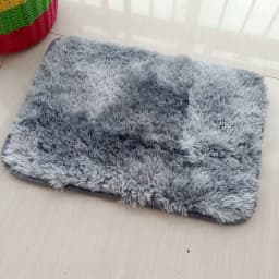 VIKAMA 1PC Silk Wool Rugs Children's Room Living Room Bedroom Tie-Dye Non-Slip Washable Machine Washable Carpet Mats
