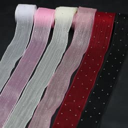 (5meters/pack)4CM Bubble Pleated Tape Diamond Mesh Organza Ribbon Hair Bow Material Gift Packaging Clothing Decoration DIY