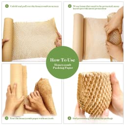 5M Brown Honeycomb Wrapping Paper Instead of Bubble Buffer Packaging for Mobile Transport Packaging, Recyclable Mobile Supplies