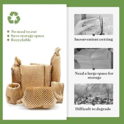 5M Brown Honeycomb Wrapping Paper Instead of Bubble Buffer Packaging for Mobile Transport Packaging, Recyclable Mobile Supplies