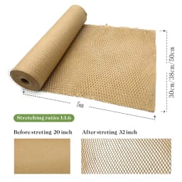 5M Brown Honeycomb Wrapping Paper Instead of Bubble Buffer Packaging for Mobile Transport Packaging, Recyclable Mobile Supplies
