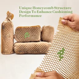 5M Brown Honeycomb Wrapping Paper Instead of Bubble Buffer Packaging for Mobile Transport Packaging, Recyclable Mobile Supplies