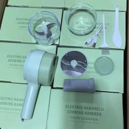 Vegetable Chopper 1PC Household Multifunctional USB Rechargeable Garlic Beater Cooker Peeler Brush Dish Whisk Handheld Cooker