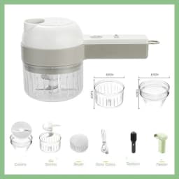 Vegetable Chopper 1PC Household Multifunctional USB Rechargeable Garlic Beater Cooker Peeler Brush Dish Whisk Handheld Cooker