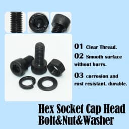 Hex Socket Screw Kit DIN912 Black Grade 12.9 Carbon Steel Hexagon Round Cap Allen Bolt Nut Washer M2 M3 M4 M5 M6 Machine Screws