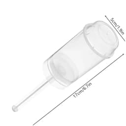 20/40Pcs Push Up Cake Shooter Round Shape Clear Cake Holders Push Pops Plastic Containers With Lids For Ice Cream Baking Molding