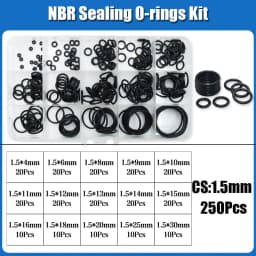 O Ring NBR Seal Washer Plumbing Gasket Thickness 1/1.5/2.0/2.4/3.1/4.0 Nitrile Butadiene Rubber Spacer Oil Resistance Oring Kit