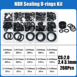 O Ring NBR Seal Washer Plumbing Gasket Thickness 1/1.5/2.0/2.4/3.1/4.0 Nitrile Butadiene Rubber Spacer Oil Resistance Oring Kit