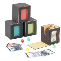 100+ New Card Storage Box TCG MT Board Game Commander Card Carrying Organizer Box Transaction 3 'X4' Double Open Top Box