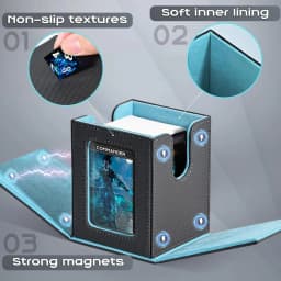 100+ New Card Storage Box TCG MT Board Game Commander Card Carrying Organizer Box Transaction 3 'X4' Double Open Top Box