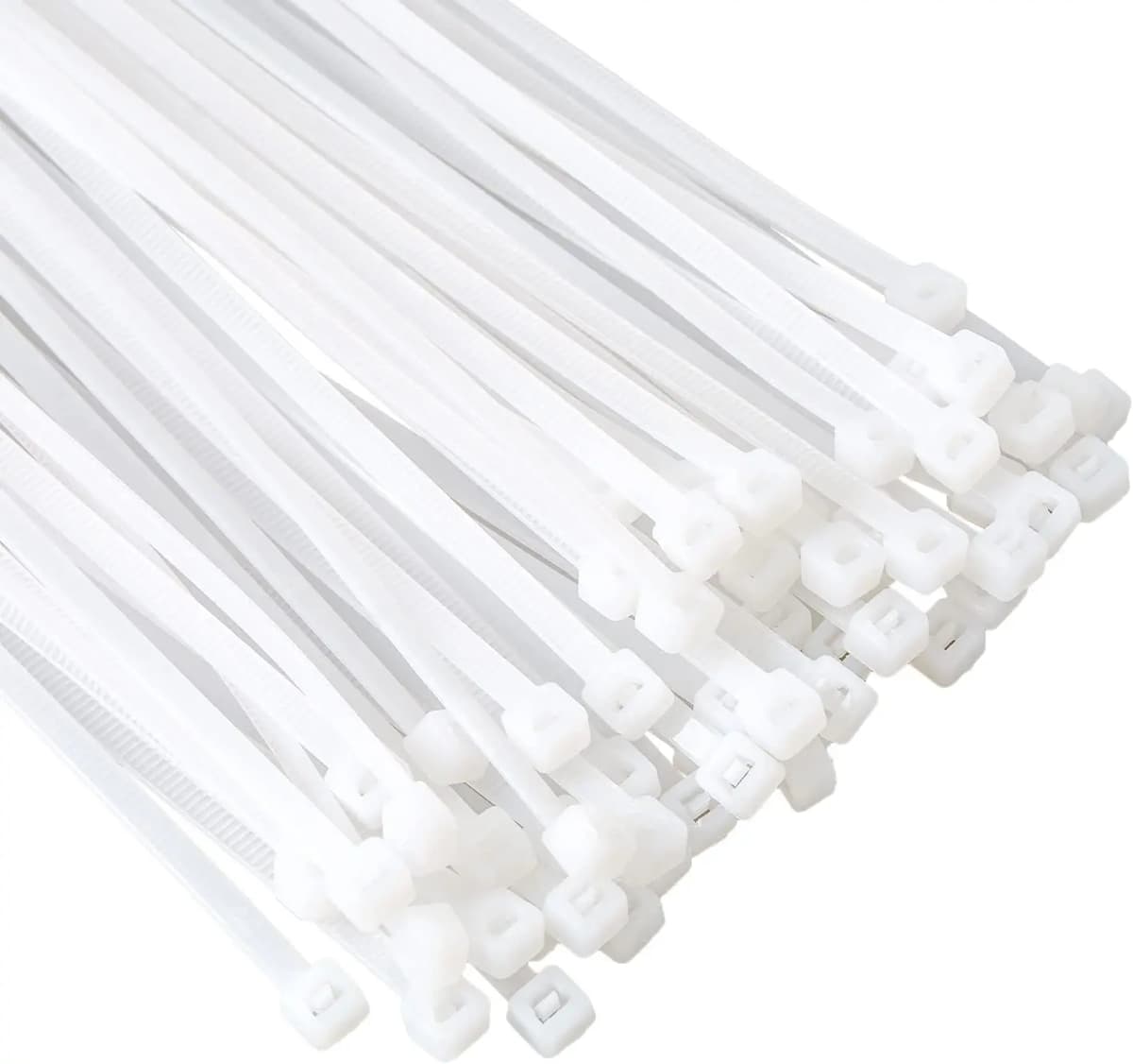 100Pcs Self-Locking Plastic Nylon Tie White Zip Wraps Strap Nylon Cable Tie Set 3x80/100/120/150/200 4x300 Fastening Ring Loop