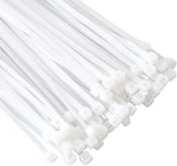 100Pcs Self-Locking Plastic Nylon Tie White Zip Wraps Strap Nylon Cable Tie Set 3x80/100/120/150/200 4x300 Fastening Ring Loop