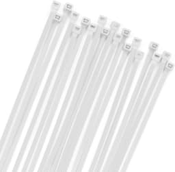 100Pcs Self-Locking Plastic Nylon Tie White Zip Wraps Strap Nylon Cable Tie Set 3x80/100/120/150/200 4x300 Fastening Ring Loop