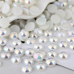 AB Ivory Half Pearl Mixed Size from 1.5mm To 10mm DIY Craft ABS Resin Flatback Half round imitation pearls For Phone Decoration