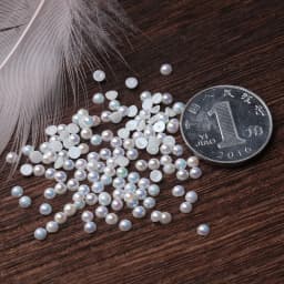 AB Ivory Half Pearl Mixed Size from 1.5mm To 10mm DIY Craft ABS Resin Flatback Half round imitation pearls For Phone Decoration
