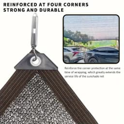 Easy to Install Black Sunshade Net for Balconies, Courtyards and Swimming Pools, Anti-UV Awnings and Greenhouse Sunshade Nets
