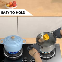 2 Pack Silicone Oven Mitts Pot Holders Sets for Kitchen Heat Resistant Small Kitchen Mittens Rubber Air Fryer Mitts Mini Pot Pin