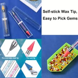 Waxless Diamond Painting Tool, Double Tip Clay Free Professional Design, Suitable for 5D DIY Painting Crafts Cross Stitch