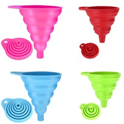 Diamond Painting Tools Funnel - Silicone Collapsible Funnel, Convenient Foldable Beads Container Mosaic Tool for 5D DIY Kits