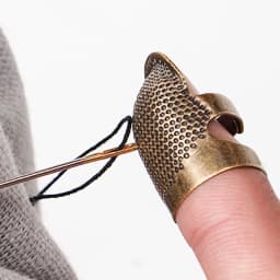 Sewing Thimble Adjustable Thimble Finger Protector Metal Finger Shield Ring Non-Slip Needle Press Finger Sleeve DIY Sewing Tool