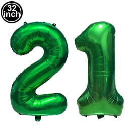 Green Large Numbers Balloon 32 Inch 0 1 2 3 4 5 6 7 8 9 Jungle Birthday Digit Bachelorette Balloons Figure Golob Party Ballon