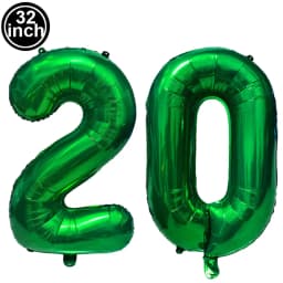 Green Large Numbers Balloon 32 Inch 0 1 2 3 4 5 6 7 8 9 Jungle Birthday Digit Bachelorette Balloons Figure Golob Party Ballon