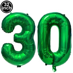 Green Large Numbers Balloon 32 Inch 0 1 2 3 4 5 6 7 8 9 Jungle Birthday Digit Bachelorette Balloons Figure Golob Party Ballon