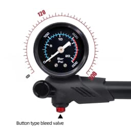 ThinkRider Portable High-pressure 300psi Bike Air Pump with Gauge for Fork & Rear Suspension Shock Absorber Mountain Bicycle