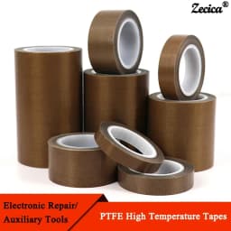 PTFE Tape Adhesive Cloth Width 5~100mm Thickness 0.13mm 0.18mm Insulated Vacuum High Temperature Resistant Sealing PTFE Tapes