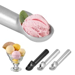Stainless Steel Ice Cream Spoon Portable Aluminum Alloy Non-stick Anti-feeze Ice Cream Baller Scoop Home Kitchen Tools Home