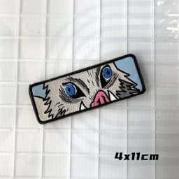 Japanese Anime Character Morale Badge Zaomen Tanjiro Embroidered Hook and Loop Patches Tactical Backpack Decoration Sticker