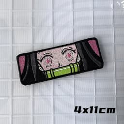 Japanese Anime Character Morale Badge Zaomen Tanjiro Embroidered Hook and Loop Patches Tactical Backpack Decoration Sticker