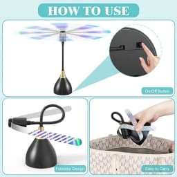 2PC/3PC fly repelling fan, USB interface insect repelling fan, portable table fan, suitable for picnics gatherings, barbecues