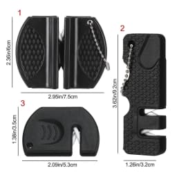 Durable Mini Knife Sharpener Multi-Functional Carbide Knife Whetstone Simple Pocket Ceramic Sharpen Hook Sharpener Outdoor Tools