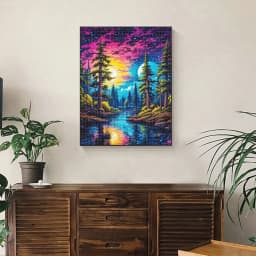 5D Diamond Art Painting Aurora Landscape Mosaic Embroidery Cross Stitch Kit Full Round Rhinestone Diy Wall Home Decor Gift