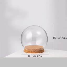 Preserved Fresh Flowers Glass Cover Flower Dustproof Cover Transparent Glass Dome Protector Clear Flower Domes