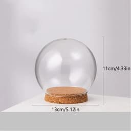 Preserved Fresh Flowers Glass Cover Flower Dustproof Cover Transparent Glass Dome Protector Clear Flower Domes