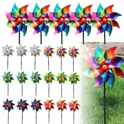 1-5Pcs Bird Repeller Windmill Reflective Sparkly Bird Deterrent Pinwheels Bird Scarer Animal Repeller Outdoor Garden Decoration